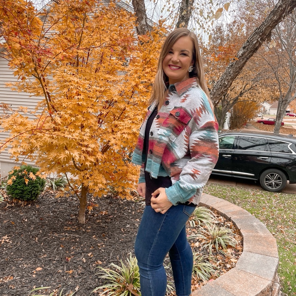 Pink Lily Multicolor Aztec Jacket - Picture 7 of 7